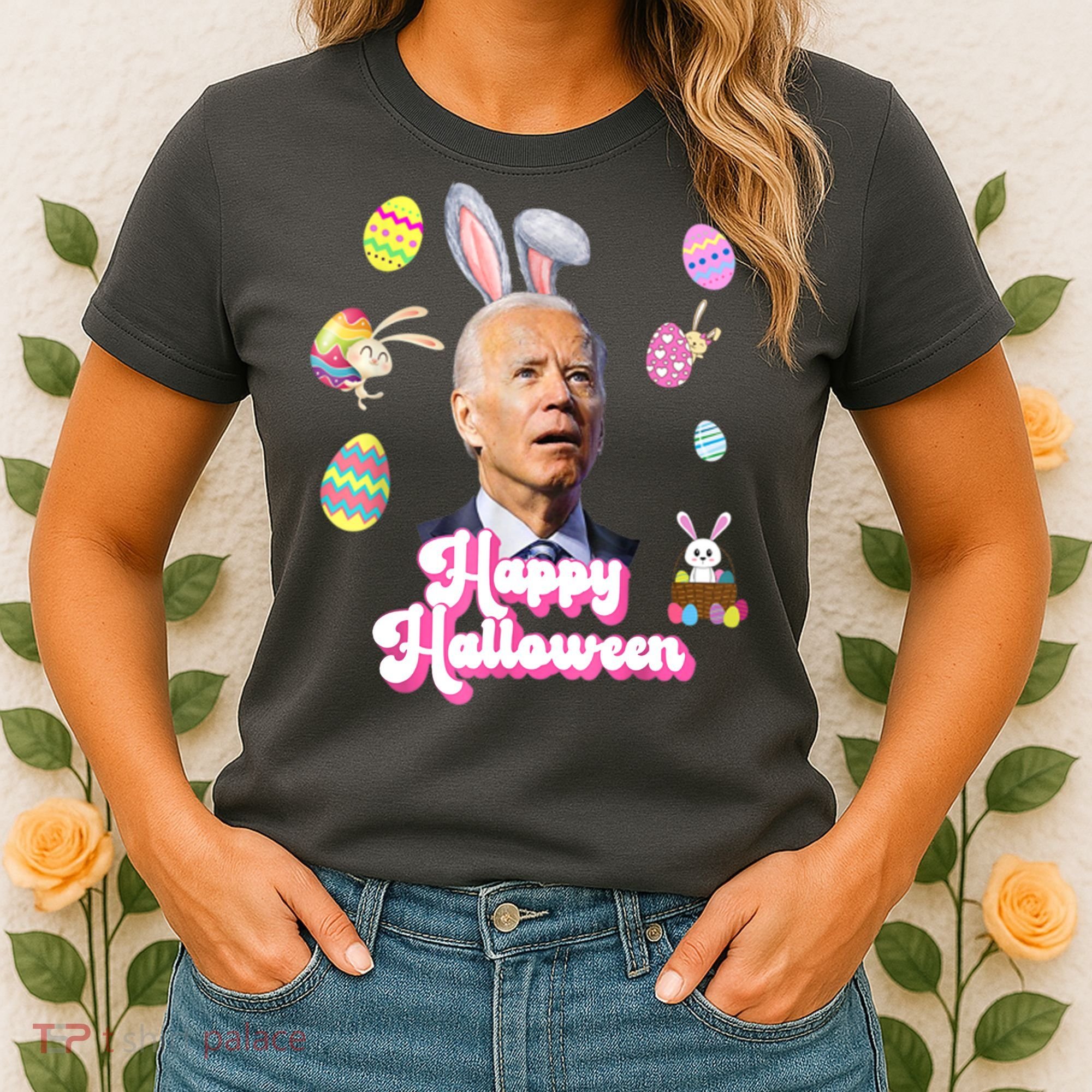 Happy Halloween Joe Biden Funny Easter Women's T-Shirt