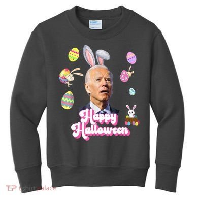 Happy Halloween Joe Biden Funny Easter Kids Sweatshirt