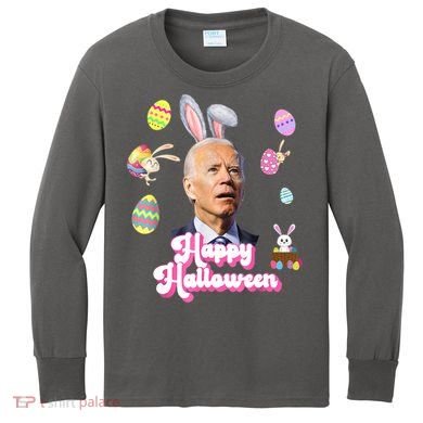 Happy Halloween Joe Biden Funny Easter Kids Long Sleeve Shirt