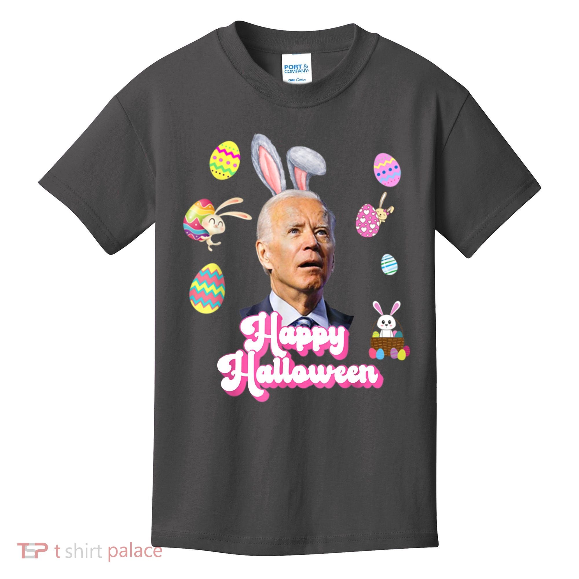 Happy Halloween Joe Biden Funny Easter Kids T-Shirt