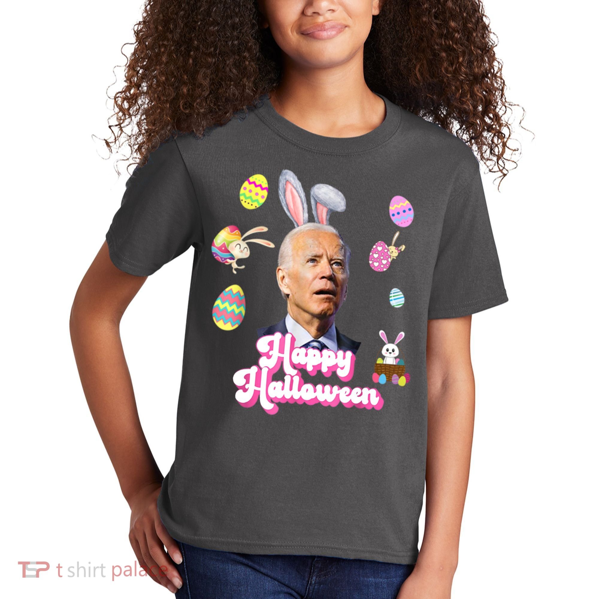 Happy Halloween Joe Biden Funny Easter Kids T-Shirt