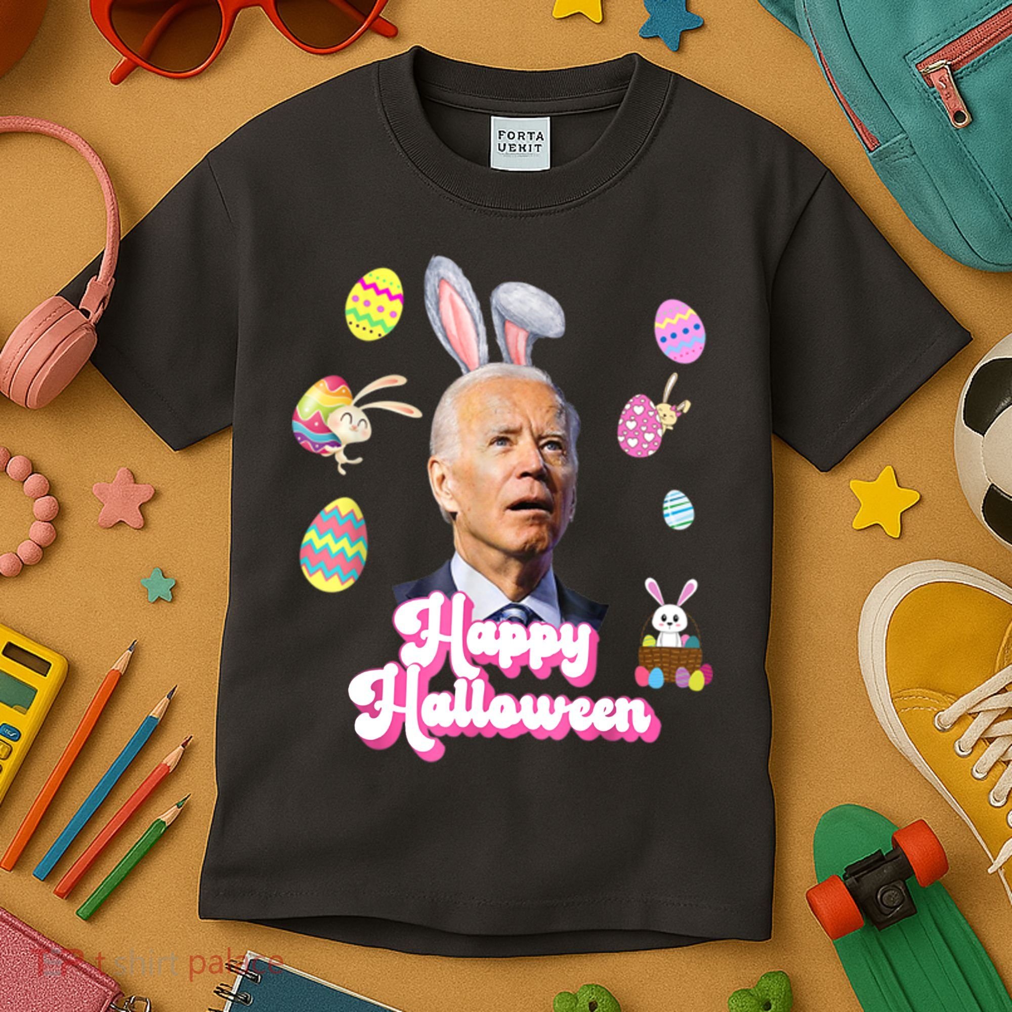 Happy Halloween Joe Biden Funny Easter Kids T-Shirt