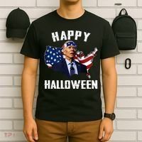 Happy Halloween Joe Biden Confused American Flag 4th Of July T-Shirt thumb 6