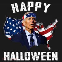 Happy Halloween Joe Biden Confused American Flag 4th Of July T-Shirt thumb 7