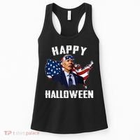 Happy Halloween Joe Biden Confused American Flag 4th Of July Women's Tank Top thumb 0