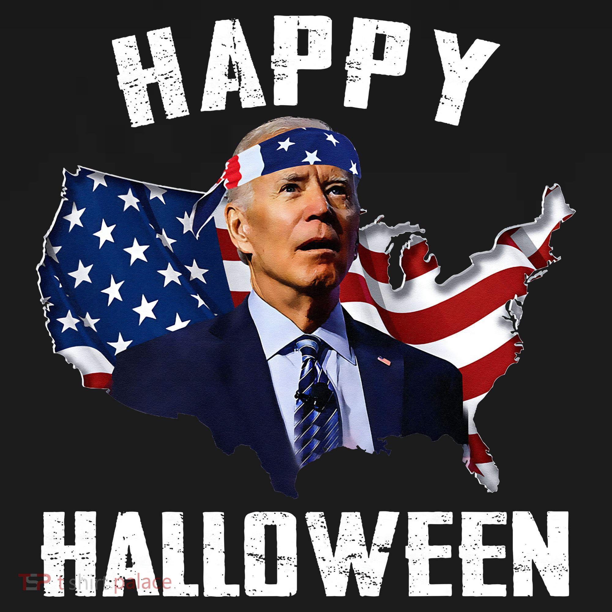 Happy Halloween Joe Biden Confused American Flag 4th Of July Women's Tank Top