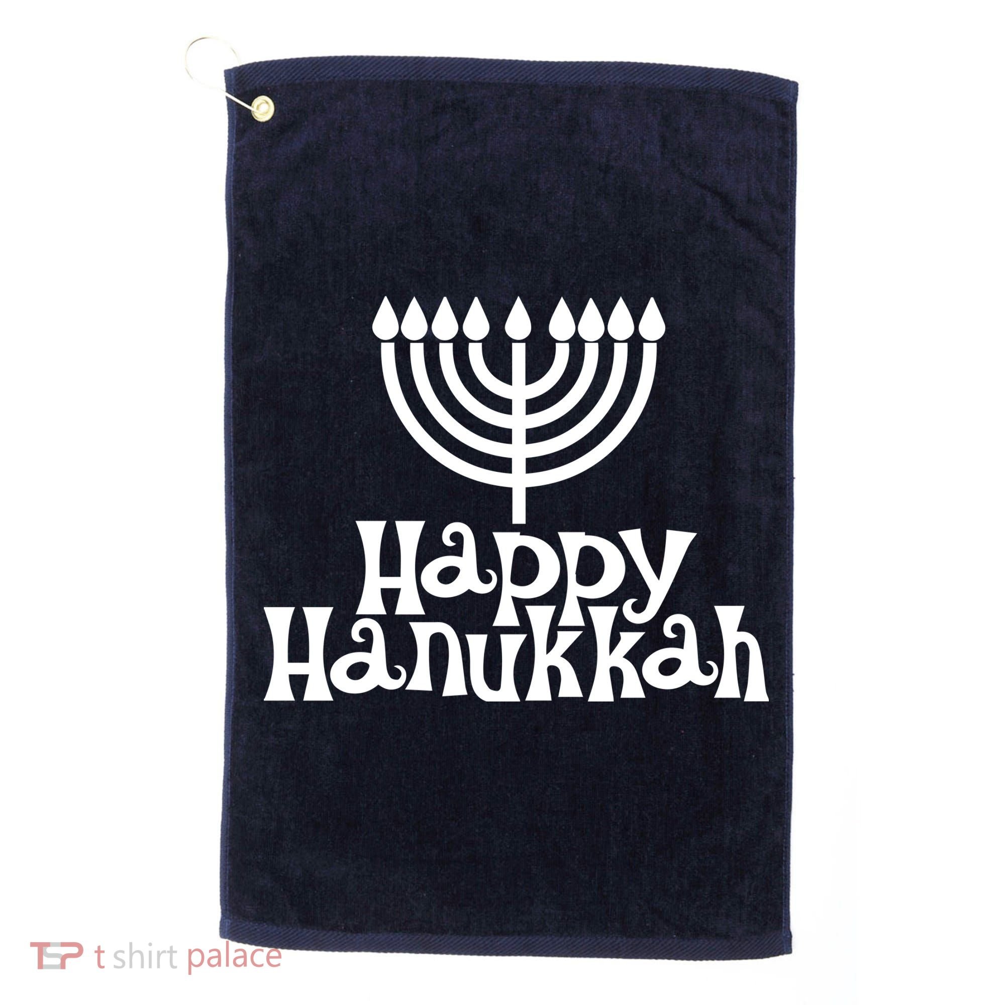 Happy Hanukkah Jewish Funny Golf Towel