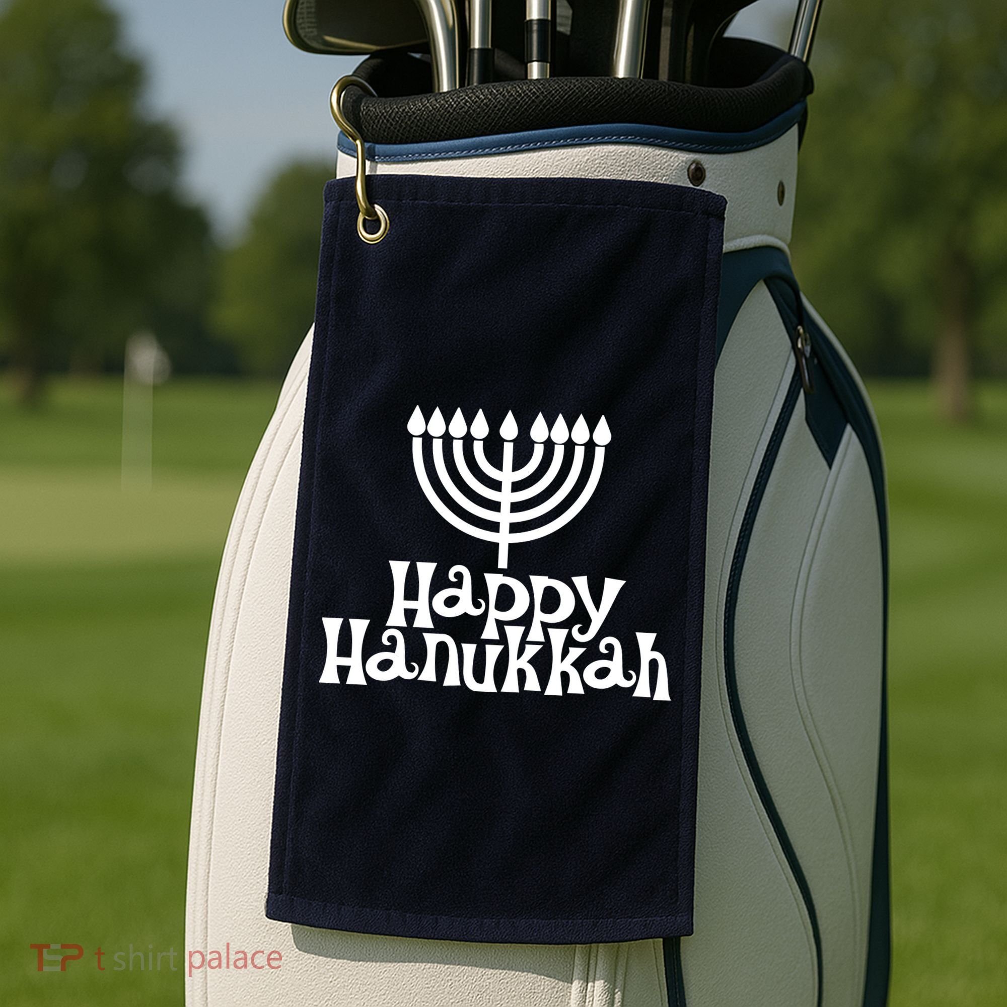 Happy Hanukkah Jewish Funny Golf Towel