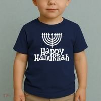 Happy Hanukkah Jewish Funny Toddler T-Shirt thumb 2