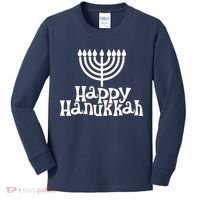 Happy Hanukkah Jewish Funny Kids Long Sleeve Shirt thumb 0