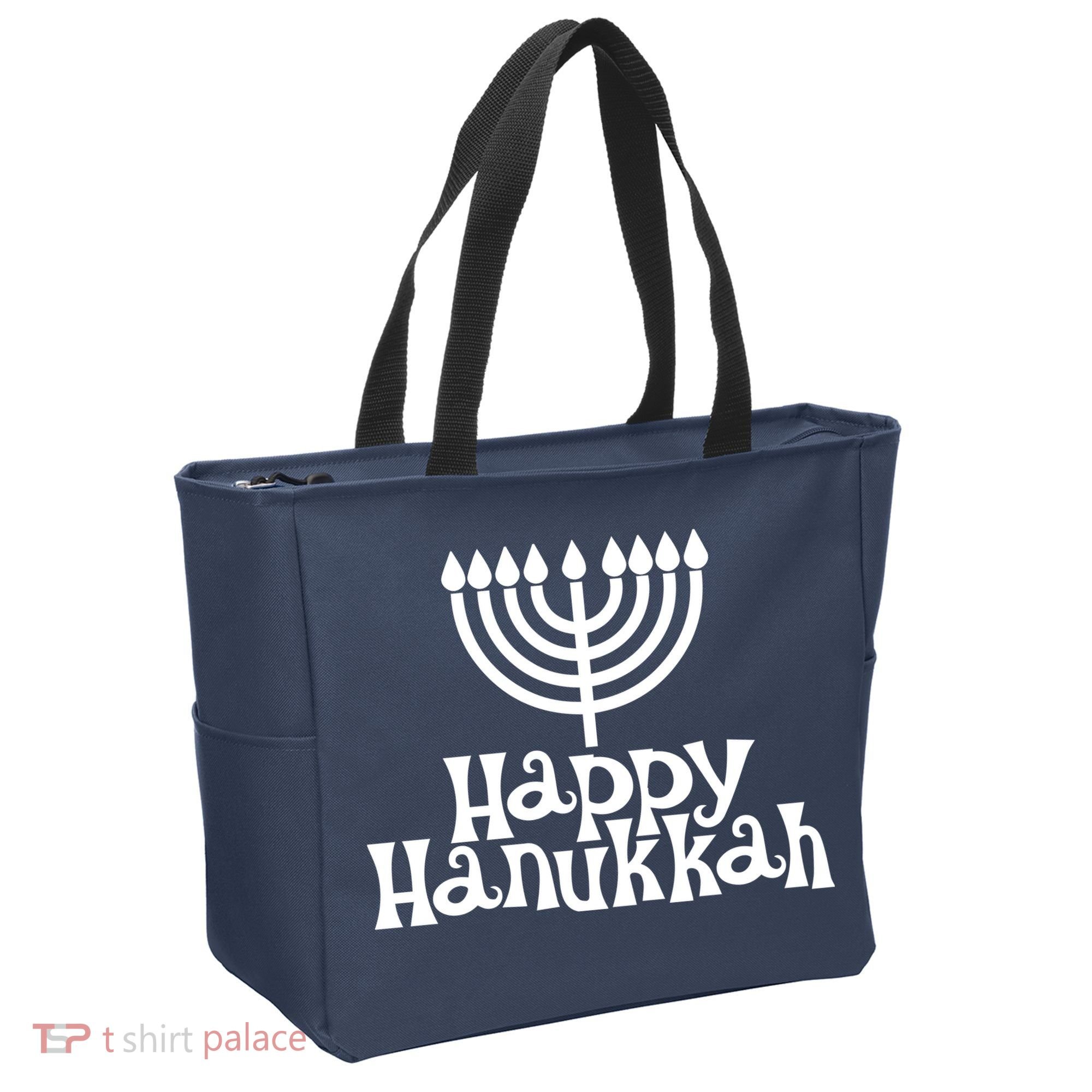 Happy Hanukkah Jewish Funny Tote Bag