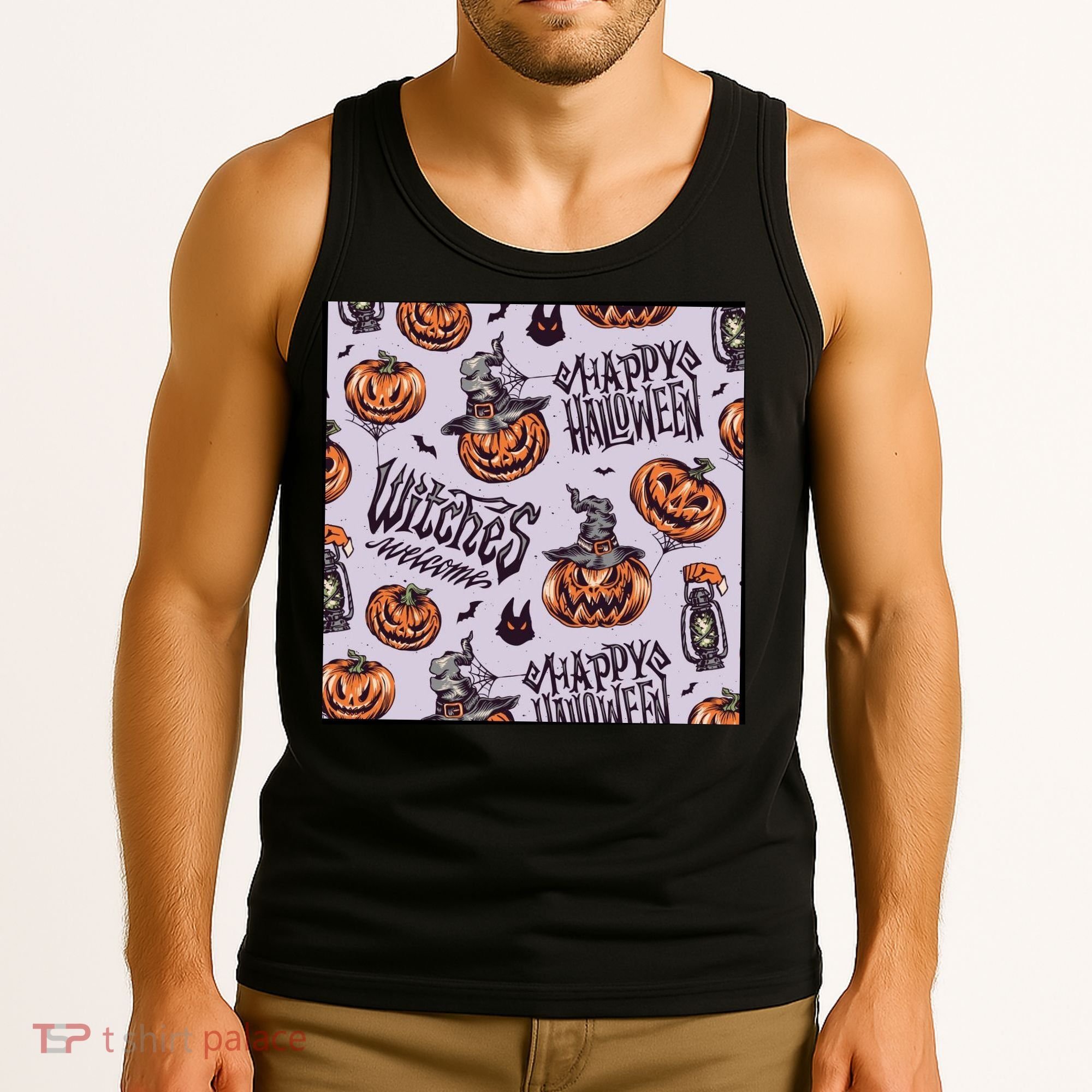 Happy Halloween Jack O Lantern Tank Top
