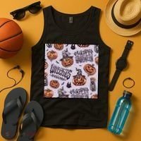 Happy Halloween Jack O Lantern Tank Top thumb 4