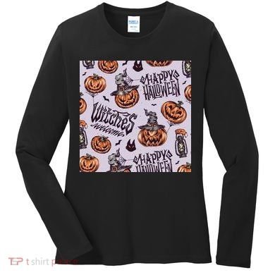 Happy Halloween Jack O Lantern Women's Long Sleeve Shirt