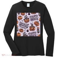 Happy Halloween Jack O Lantern Women's Long Sleeve Shirt thumb 0