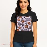 Happy Halloween Jack O Lantern Women's T-Shirt thumb 4