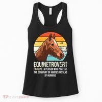 Horse Horse Lover Tee Equestrian Tee Retro Horse Women's Tank Top thumb 0