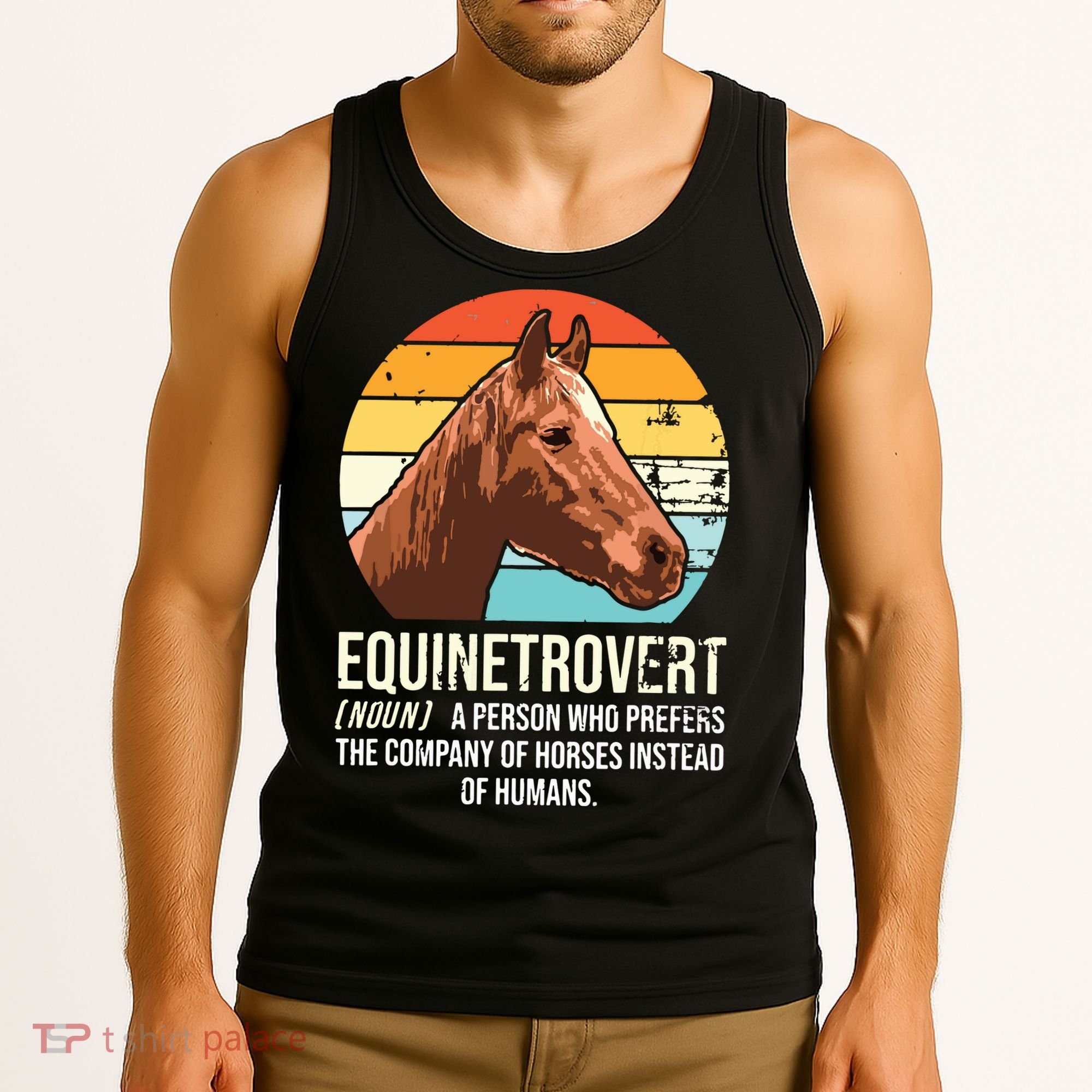 Horse Horse Lover Tee Equestrian Tee Retro Horse Tank Top