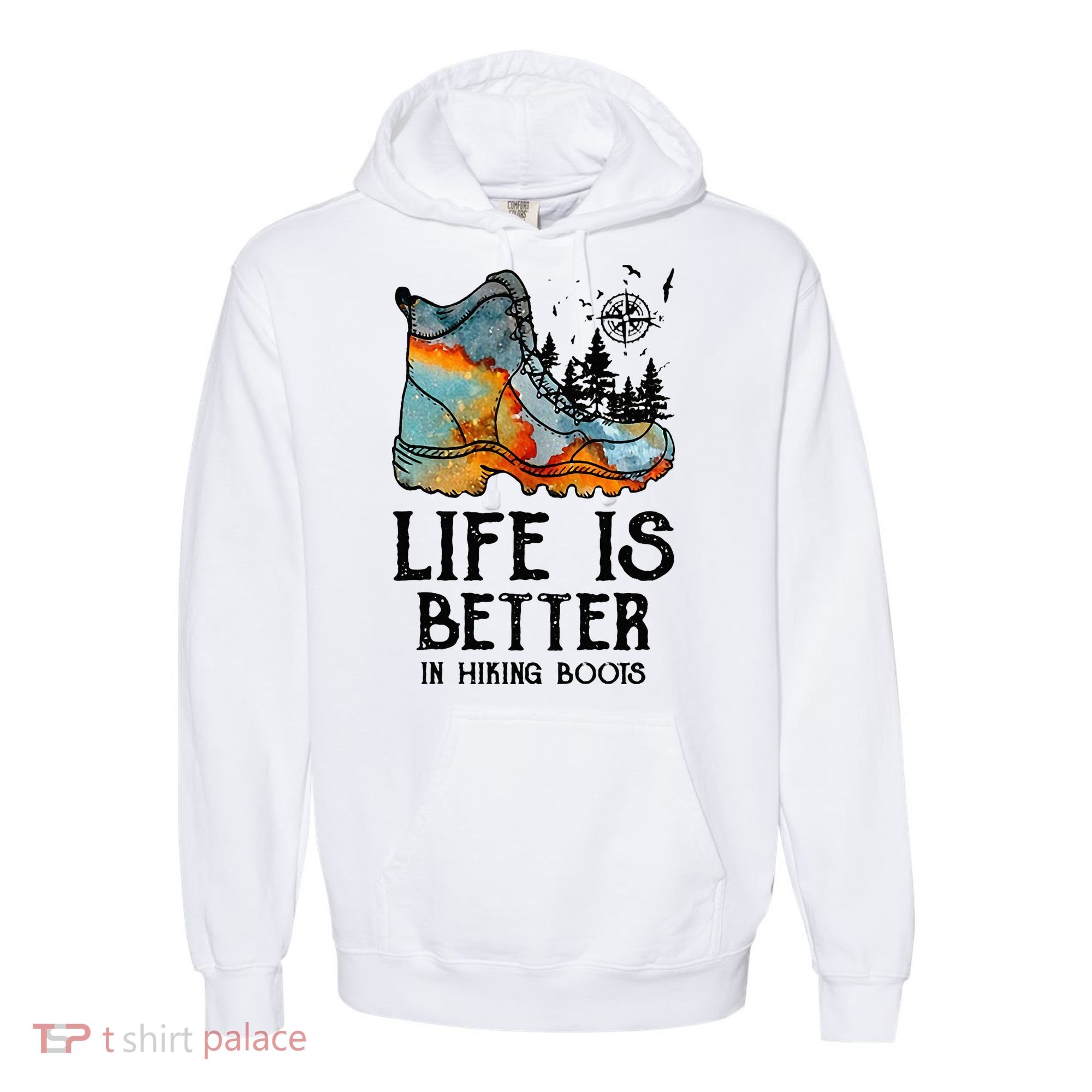 Hiker Hobbies Life Is Better In Hiking Boots Sport Lovers Comfort Colors Garment-Dyed Hooded Sweatshirt