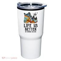 Hiker Hobbies Life Is Better In Hiking Boots Sport Lovers Tumbler thumb 0