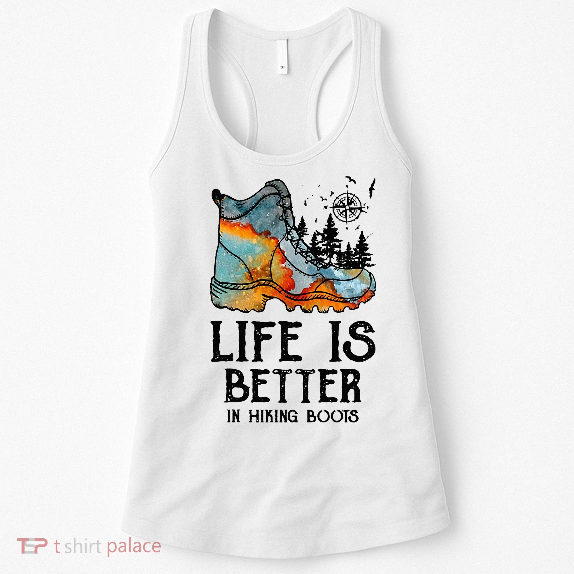 Hiker Hobbies Life Is Better In Hiking Boots Sport Lovers Women's Tank Top