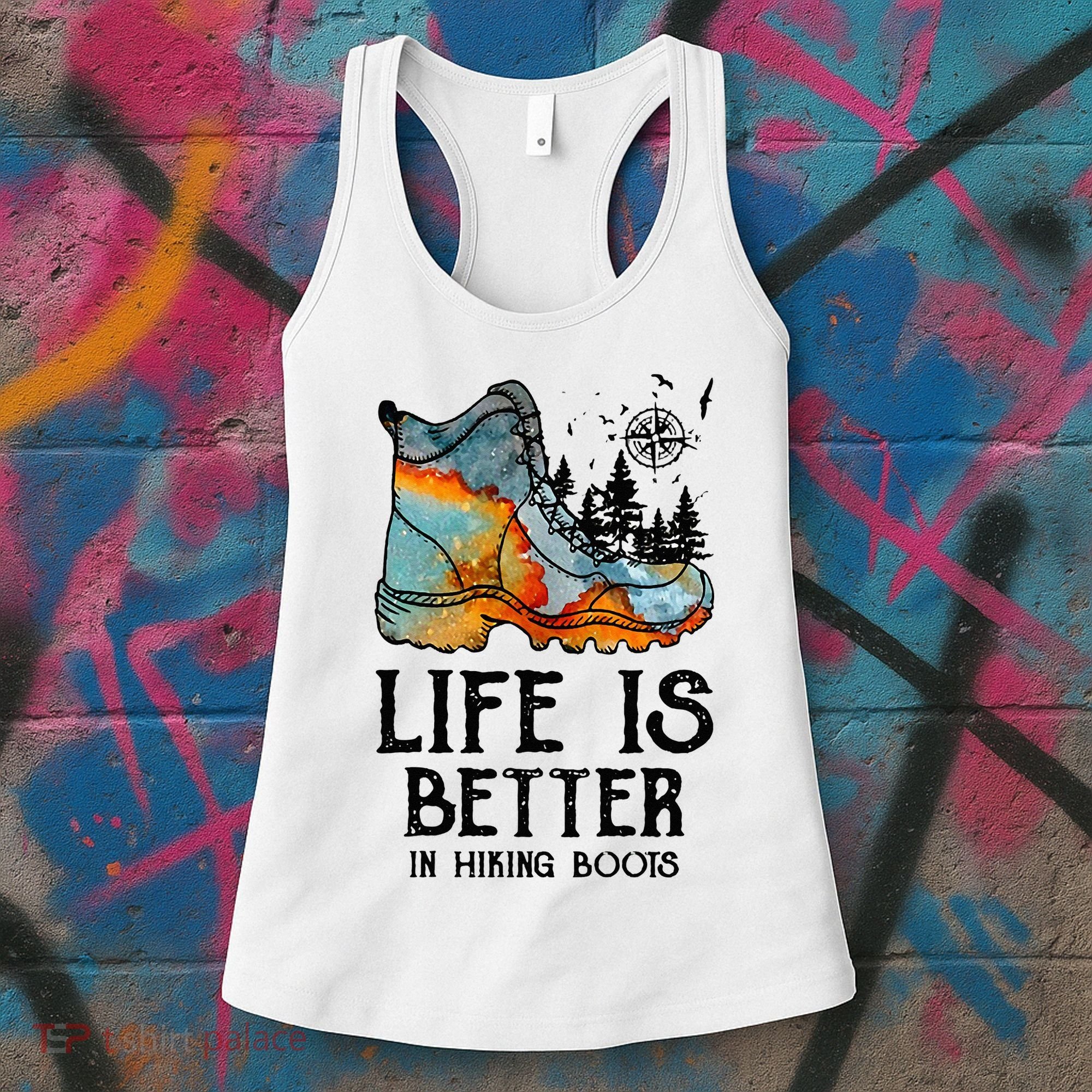 Hiker Hobbies Life Is Better In Hiking Boots Sport Lovers Women's Tank Top
