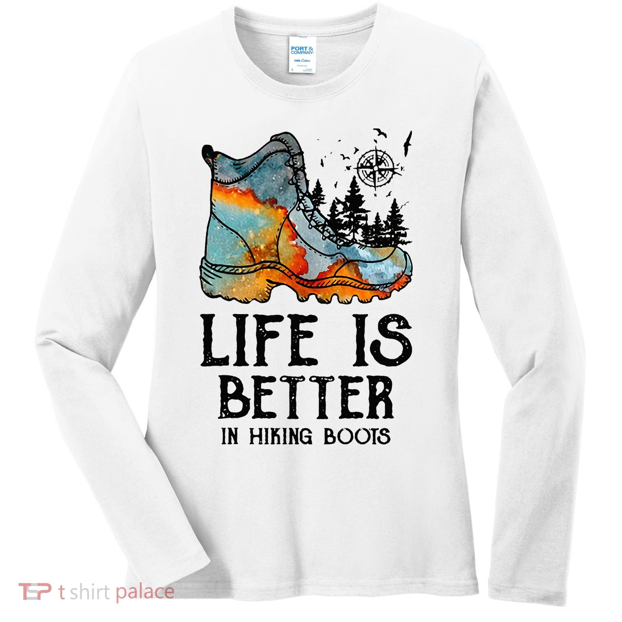 Hiker Hobbies Life Is Better In Hiking Boots Sport Lovers Women's Long Sleeve Shirt