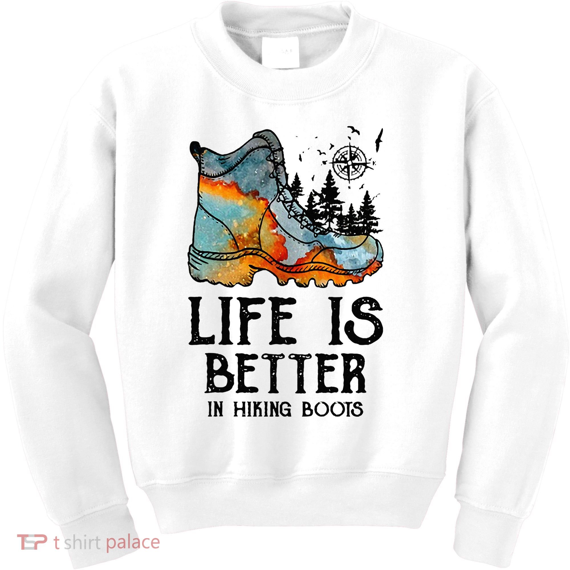 Hiker Hobbies Life Is Better In Hiking Boots Sport Lovers Kids Sweatshirt