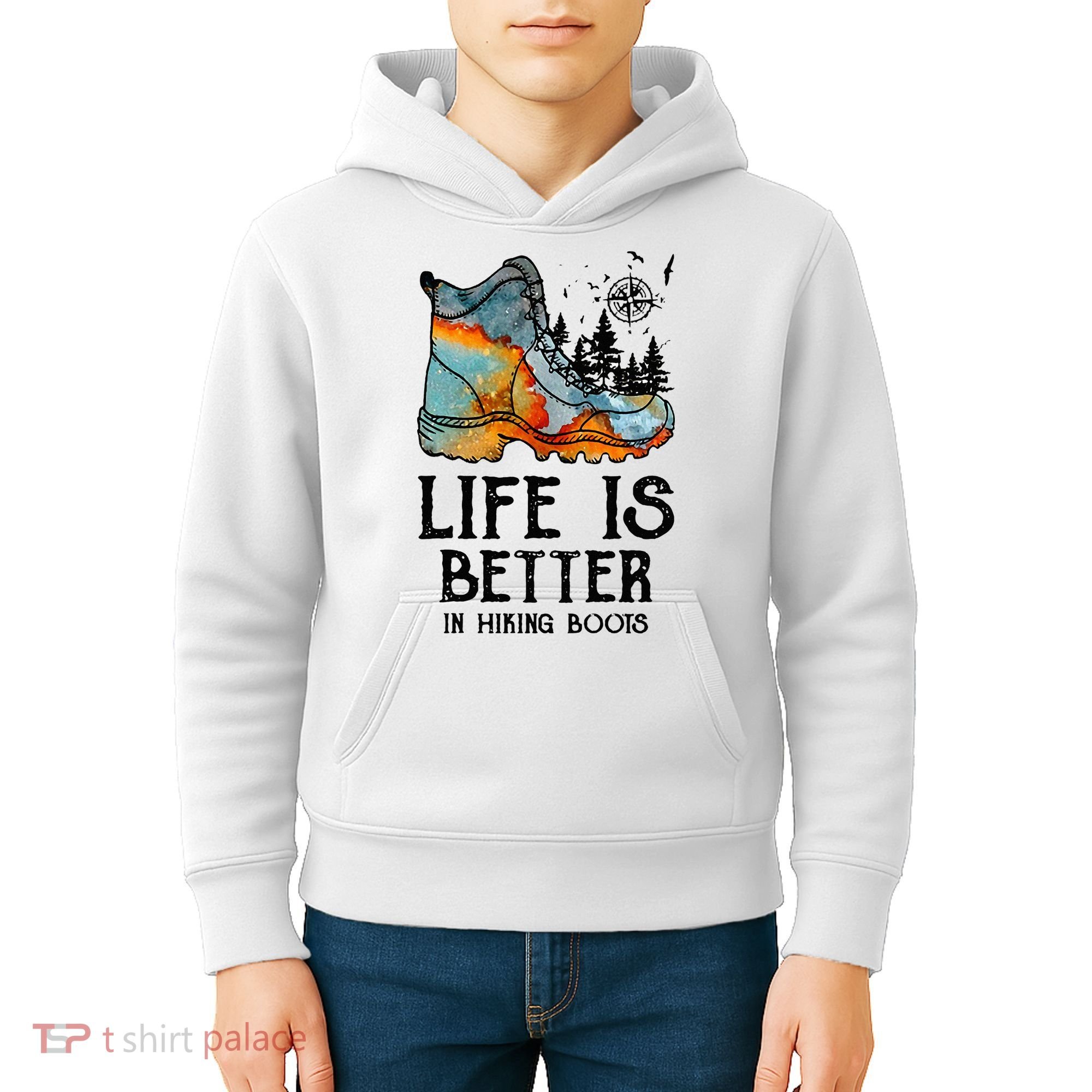 Hiker Hobbies Life Is Better In Hiking Boots Sport Lovers Kids Hoodie