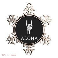 Halloween Hang Loose Skeleton Shaka Aloha – Over Left Breast Ornament thumb 0