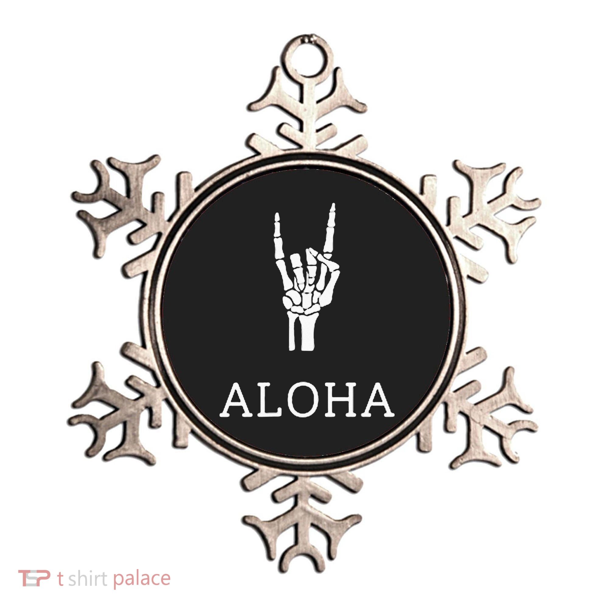 Halloween Hang Loose Skeleton Shaka Aloha – Over Left Breast Ornament