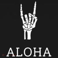Halloween Hang Loose Skeleton Shaka Aloha – Over Left Breast Baby Bodysuit thumb 2
