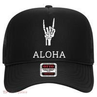 Halloween Hang Loose Skeleton Shaka Aloha – Over Left Breast Hat thumb 0