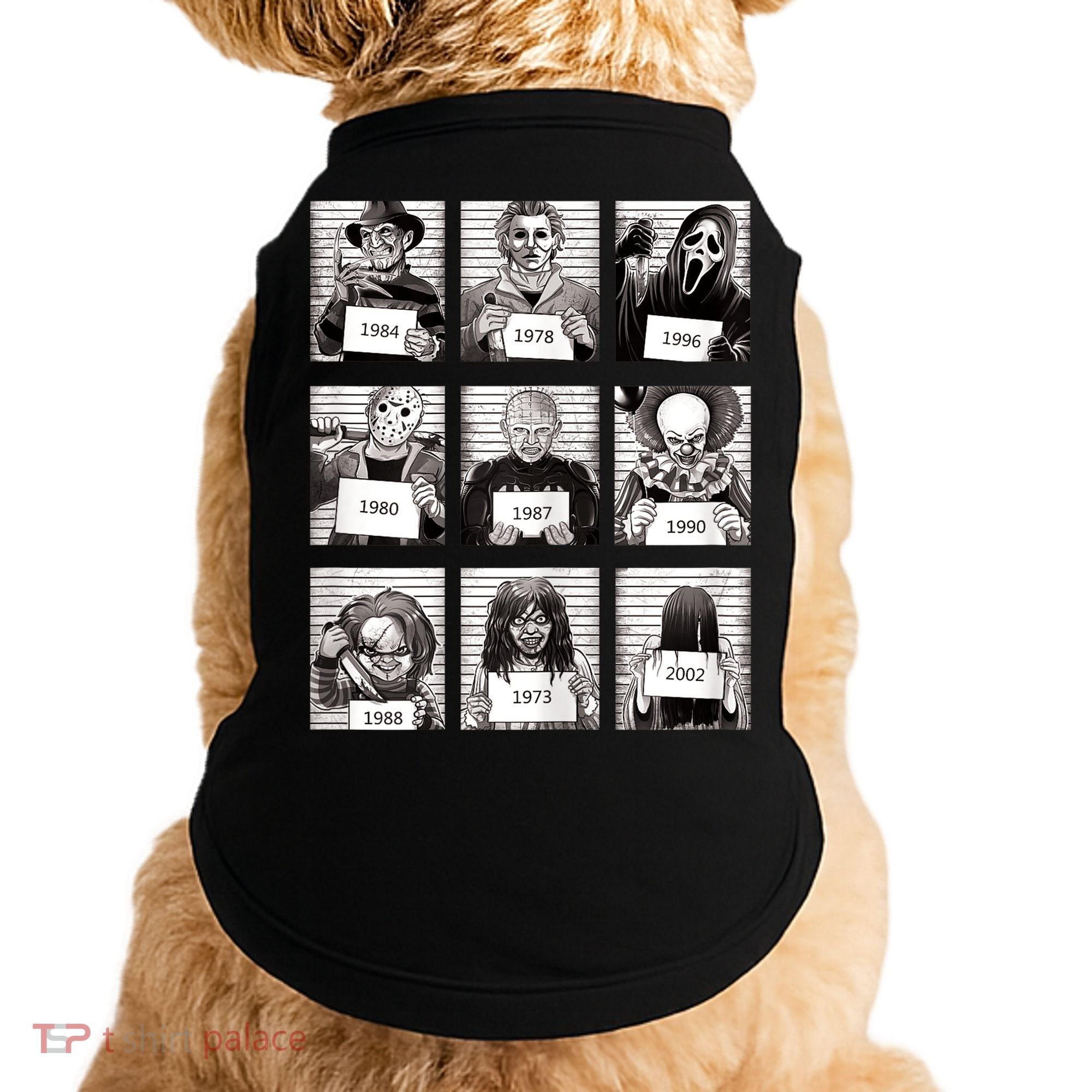 Halloween Horror Legends Killer Mugshots Creepy Fan Doggie Tank