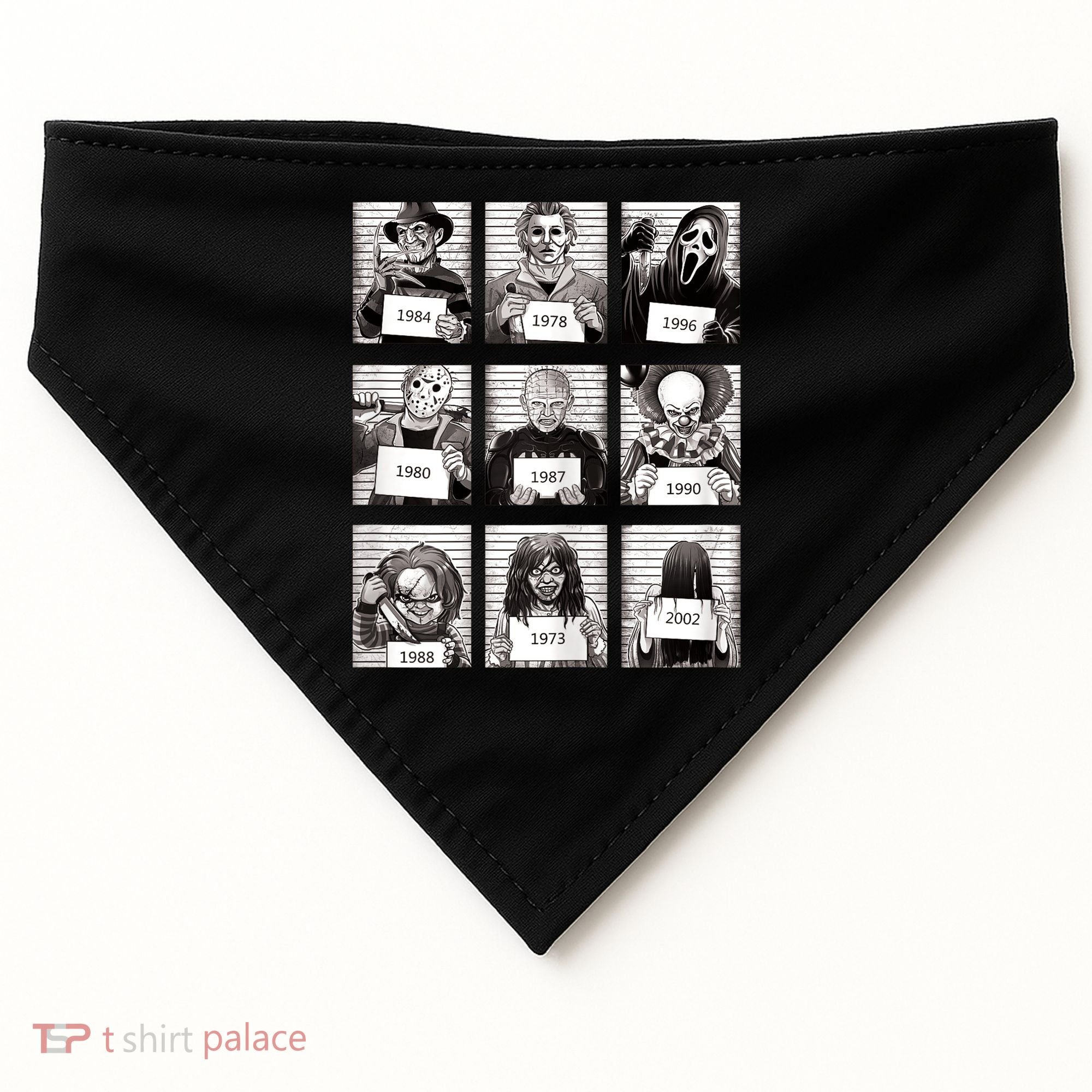 Halloween Horror Legends Killer Mugshots Creepy Fan USA-Made Doggie Bandana
