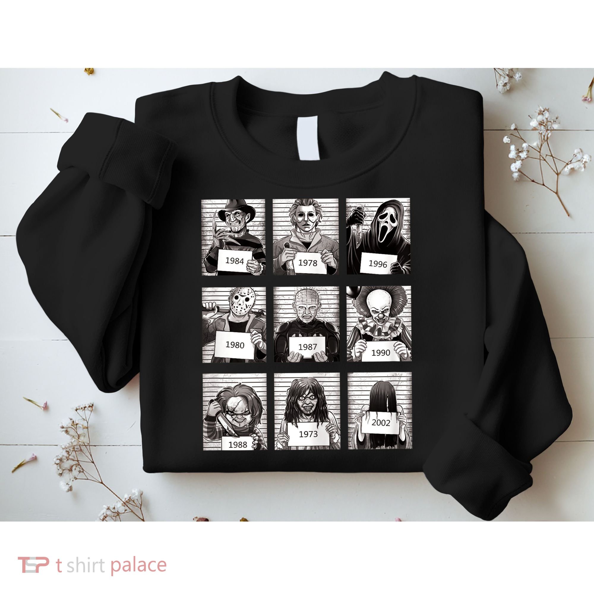 Halloween Horror Legends Killer Mugshots Creepy Fan Sweatshirt
