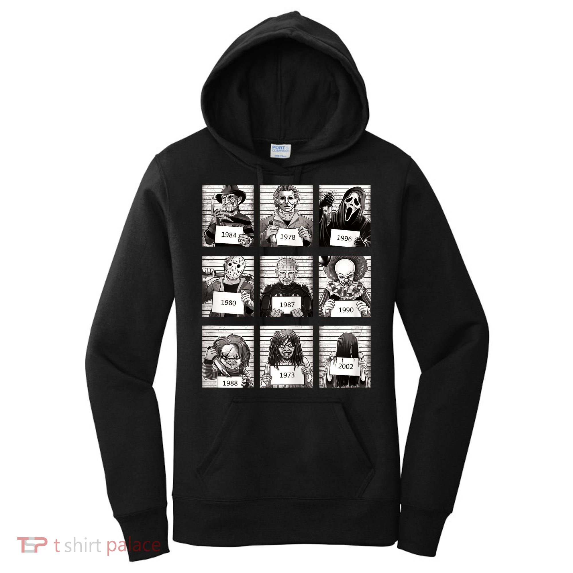 Halloween Horror Legends Killer Mugshots Creepy Fan Women's Hoodie