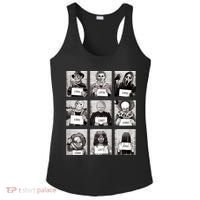 Halloween Horror Legends Killer Mugshots Creepy Fan Ladies PosiCharge Competitor Racerback Tank thumb 0