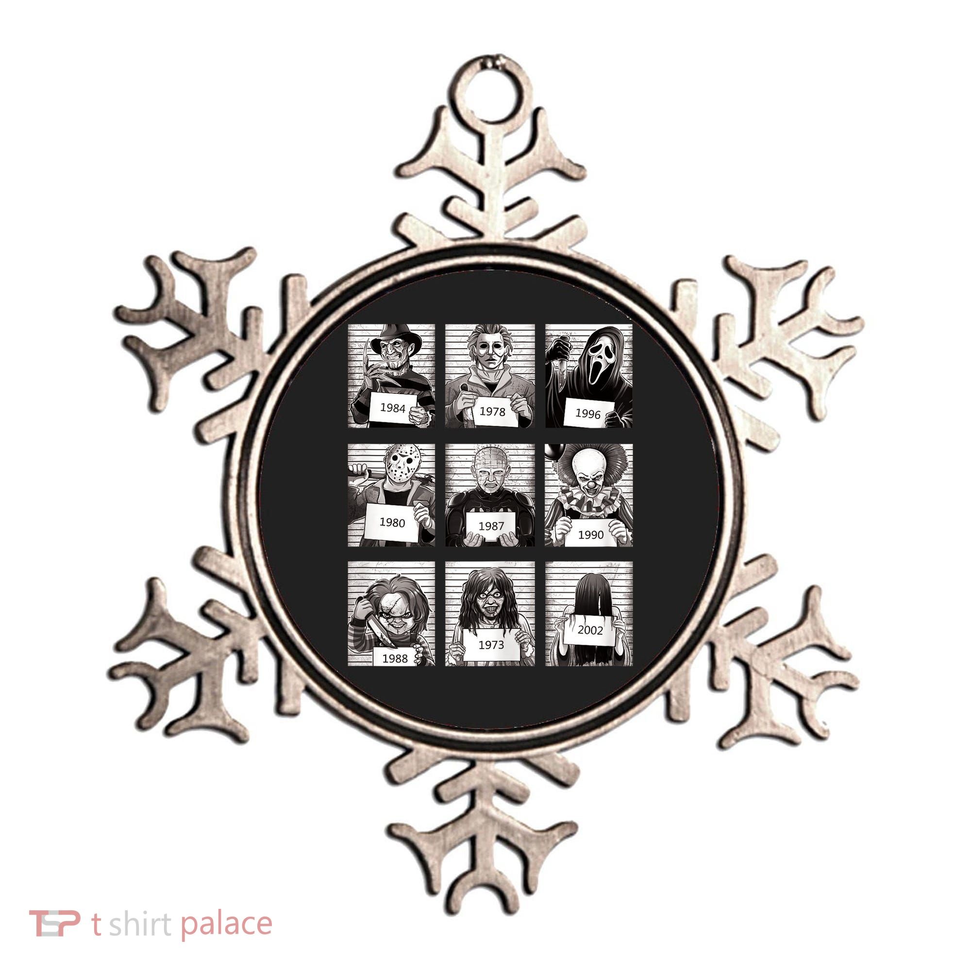 Halloween Horror Legends Killer Mugshots Creepy Fan Ornament