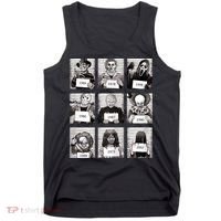 Halloween Horror Legends Killer Mugshots Creepy Fan Tank Top thumb 0