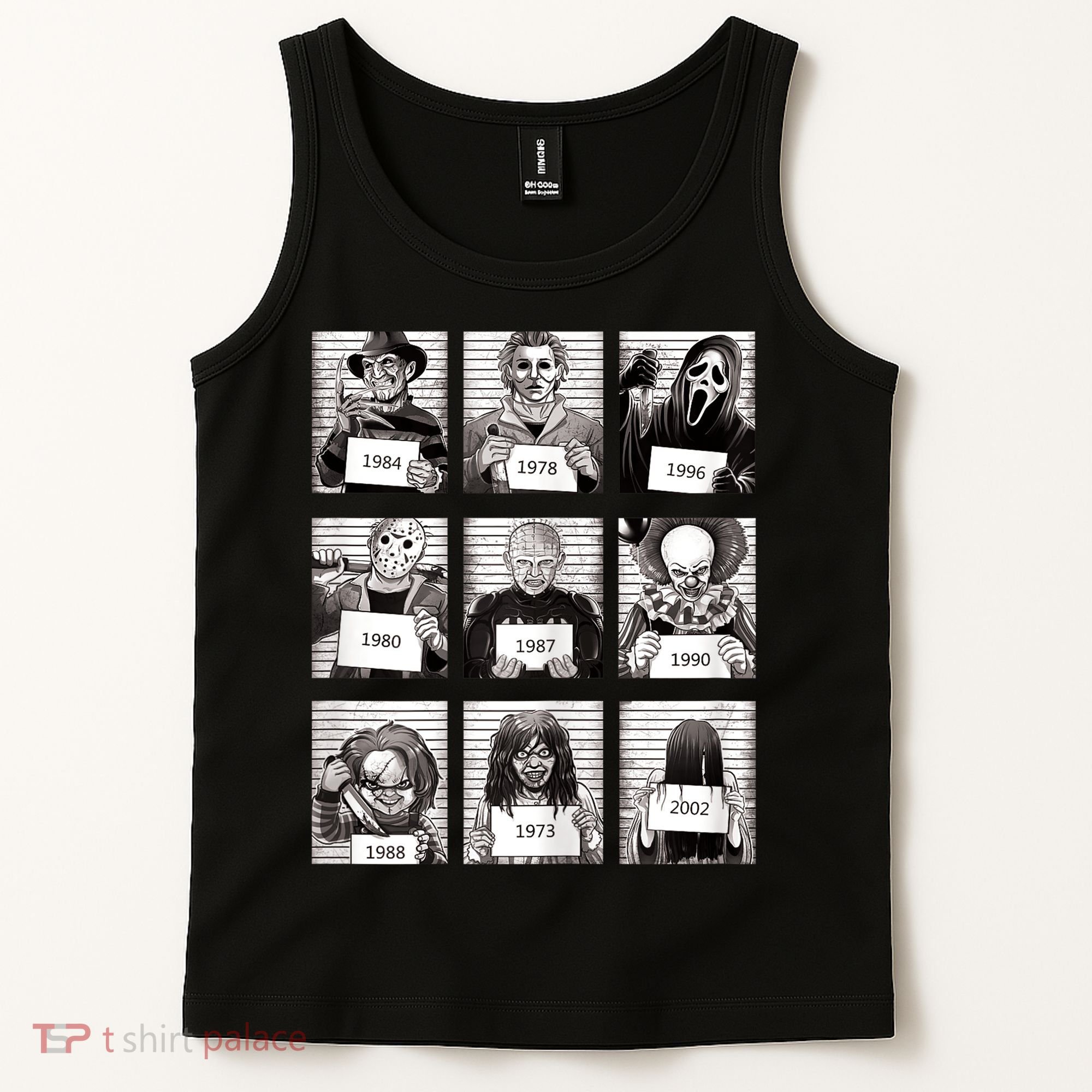 Halloween Horror Legends Killer Mugshots Creepy Fan Tank Top