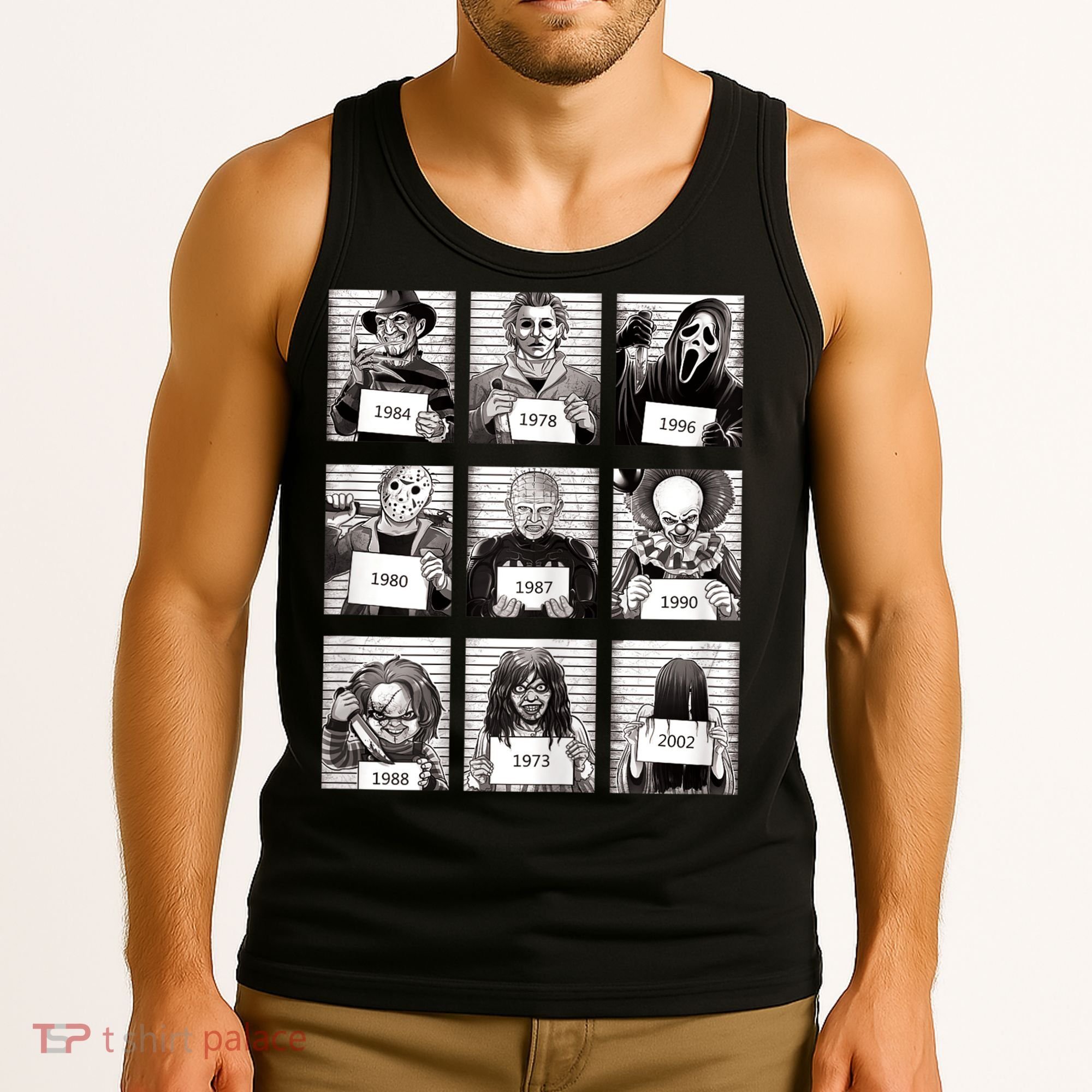 Halloween Horror Legends Killer Mugshots Creepy Fan Tank Top