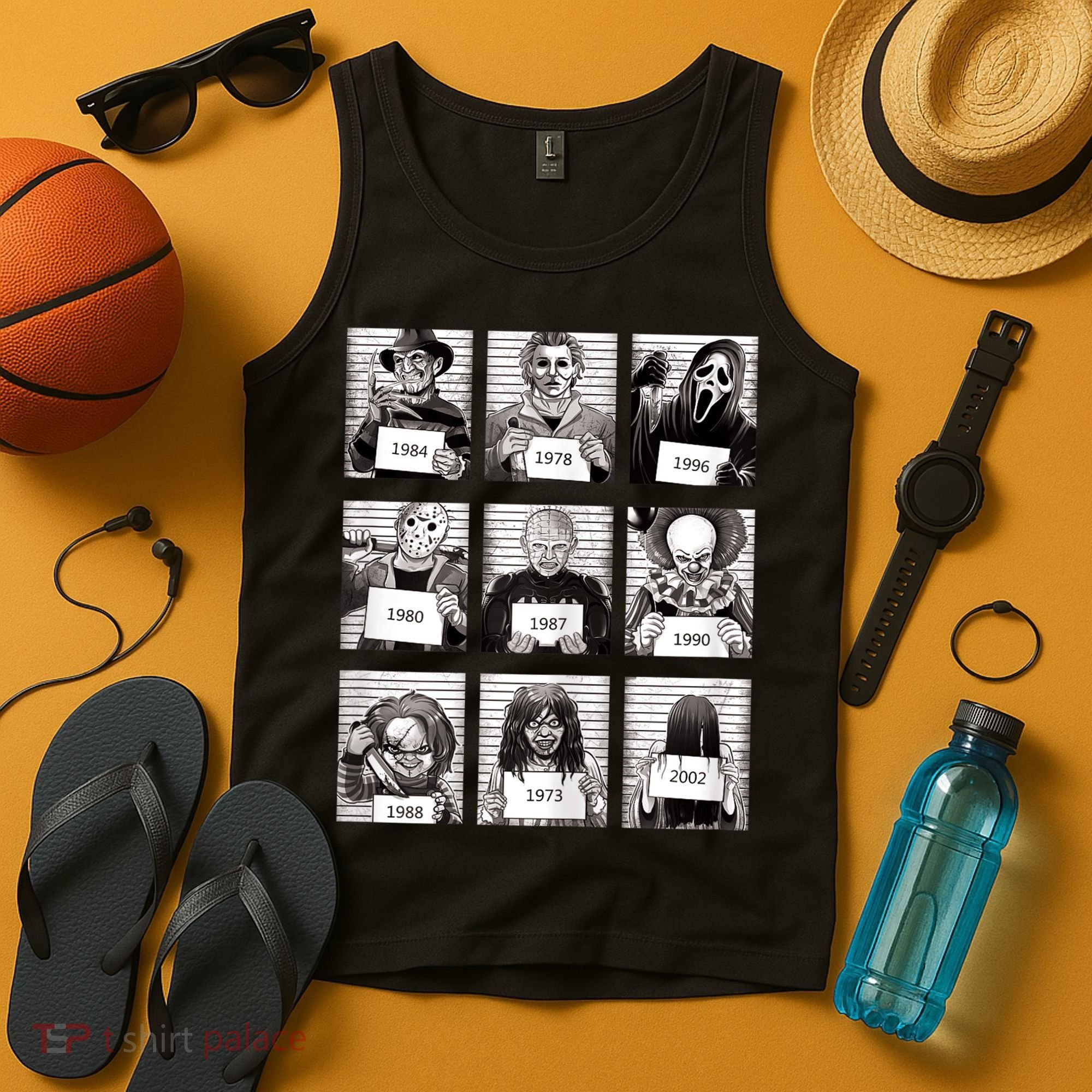 Halloween Horror Legends Killer Mugshots Creepy Fan Tank Top