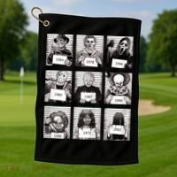Halloween Horror Legends Killer Mugshots Creepy Fan Golf Towel thumb 1