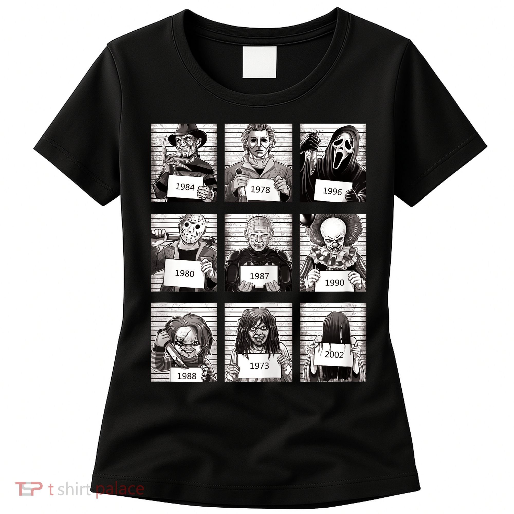 Halloween Horror Legends Killer Mugshots Creepy Fan Women's T-Shirt