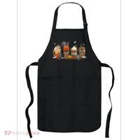Halloween Horror Movie And Coffee Spooky Season Hello Fall Apron thumb 0