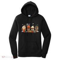 Halloween Horror Movie And Coffee Spooky Season Hello Fall Women's Hoodie thumb 0