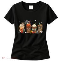 Halloween Horror Movie And Coffee Spooky Season Hello Fall Women's T-Shirt thumb 0