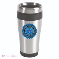 Happy Hanukkah Mandalla Star Of David Menorah 16oz Travel Tumbler thumb 0