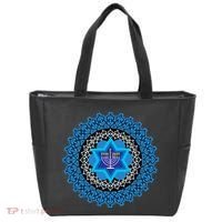 Happy Hanukkah Mandalla Star Of David Menorah Tote Bag thumb 0